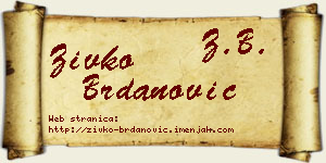 Živko Brdanović vizit kartica